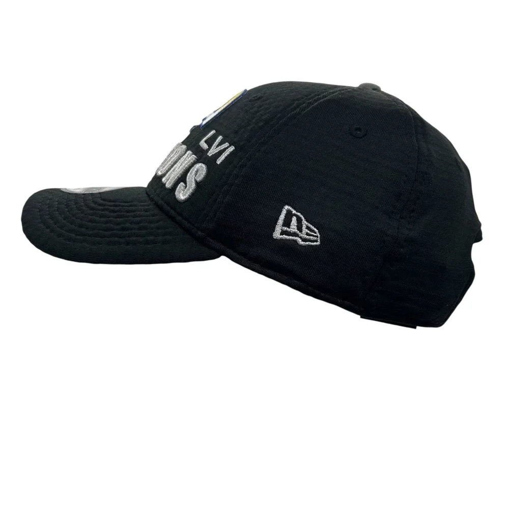 NEW Los Angeles Rams Hat Black New Era Super Bowl LVI Champion 9FORTY Adjustable